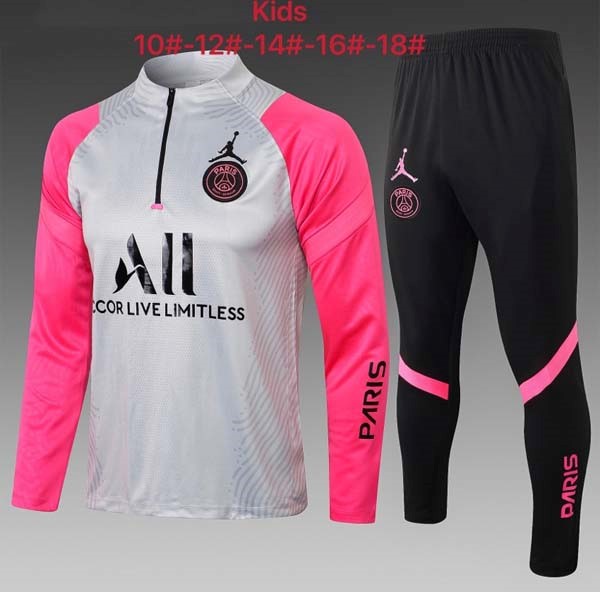 Kinder Trainingsanzug Paris Saint Germain 2022 Grau Pink